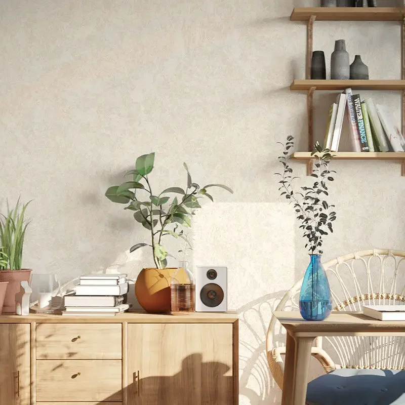 Retro Yellow Plain Color Wallpaper Gray Non Woven Pure Pigment Bedroom Tv Backdrop Living Room Clothes Store Cafe Bar Wallpaper