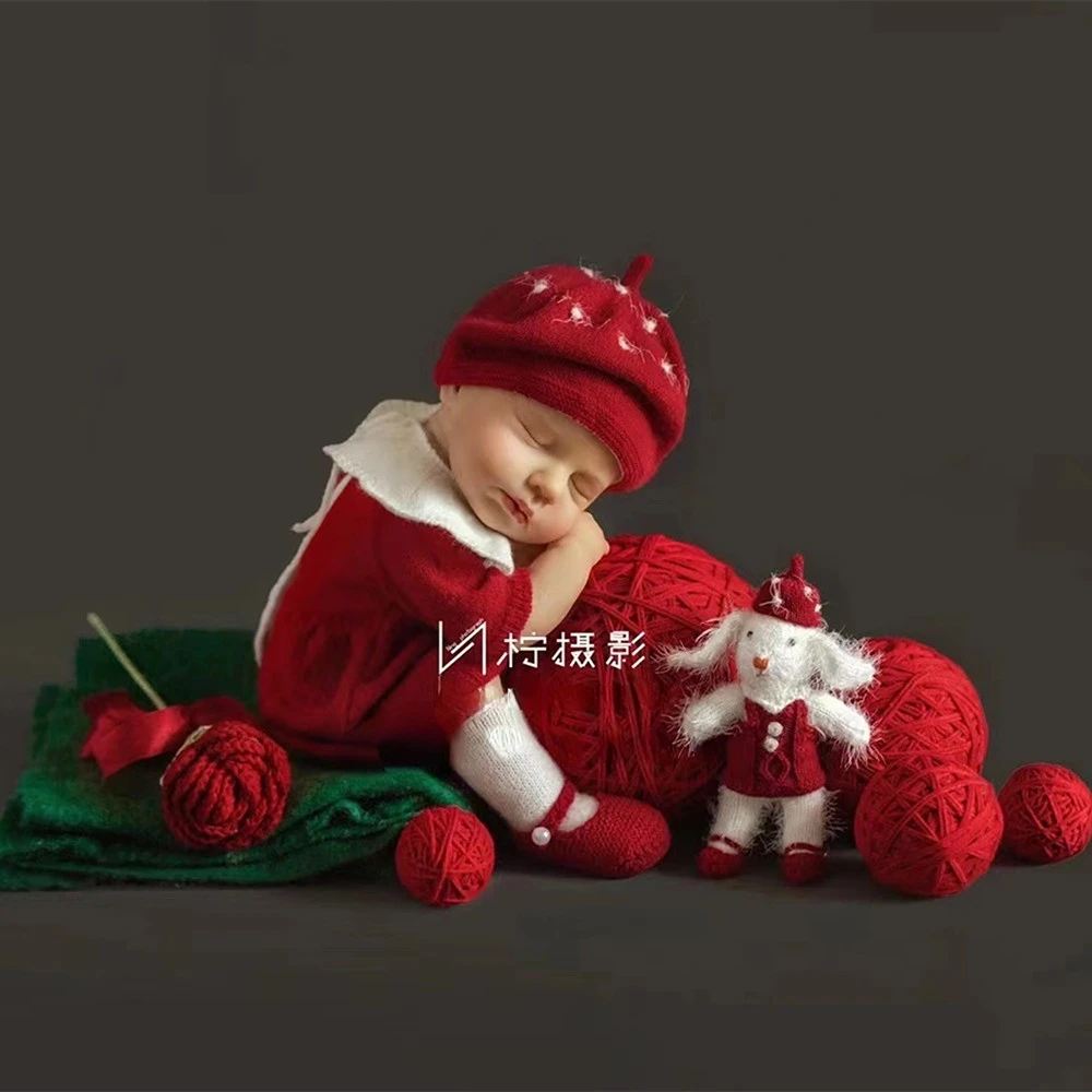 Baby  Outfit  Newborn Photography Props Knitted Wool Outfit  Baby Girl Photoshoot  Clothing  Fotografia Accessories