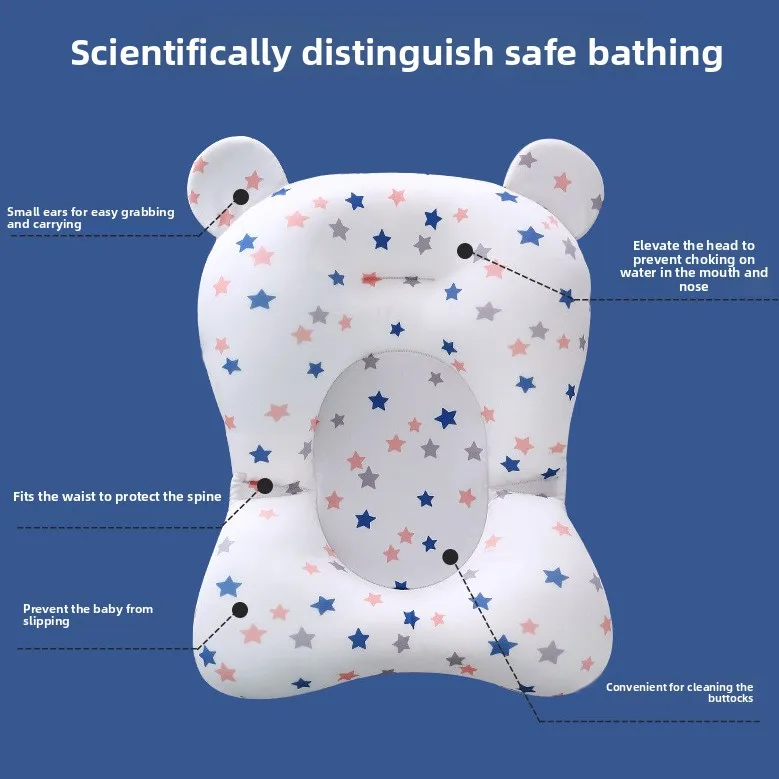 Baby Bath Net  Floating Mat  Net Pocket  Newborn Bath Bed  Baby Bath Rack