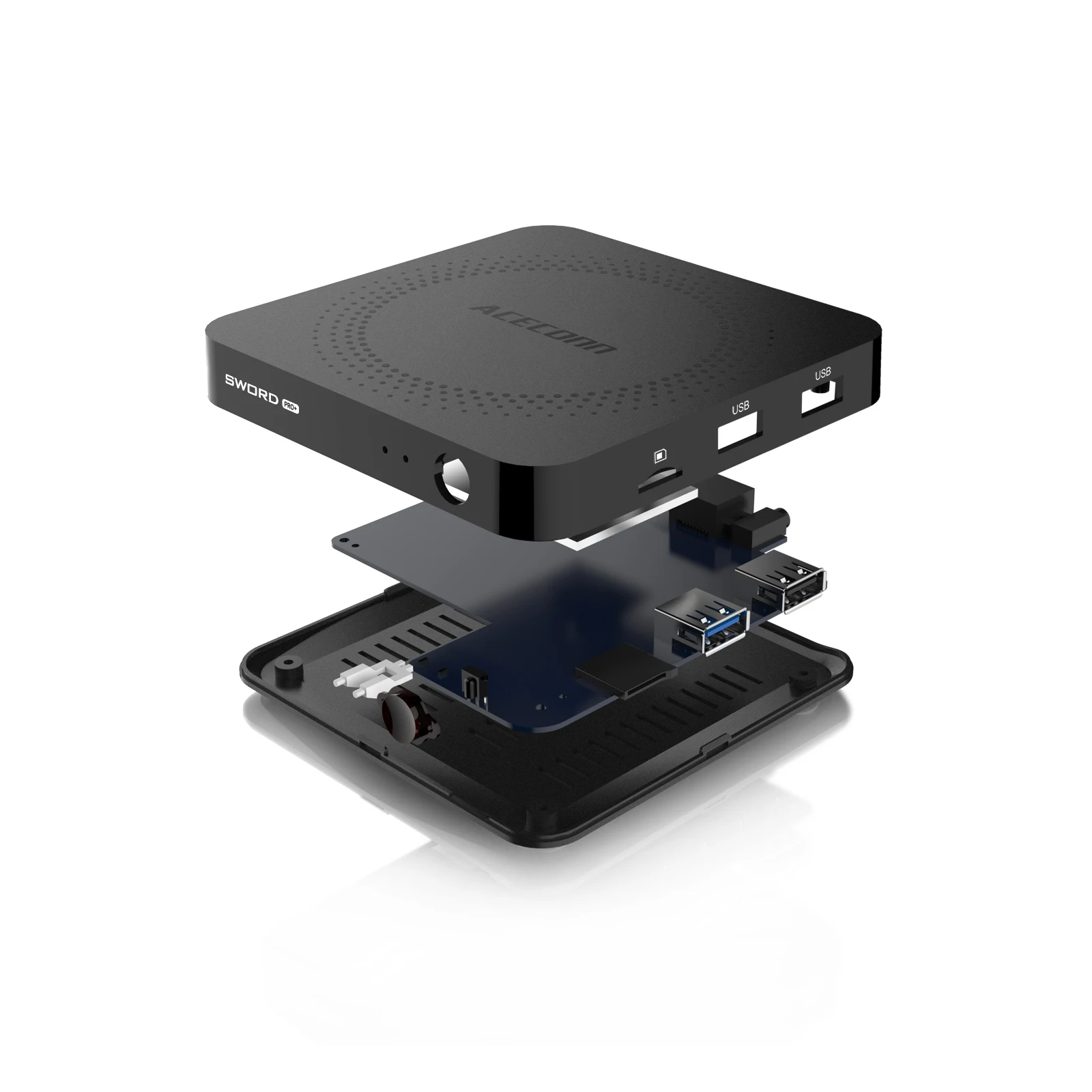 ACECONN Sword pro+ TVONAIR3 TV Box Streaming IPTV Box 2G 16GB BT Pilot Podświetlany Funkcja Lokalizacji RCU Automatyczne Nauka Klawiszy Skrótów