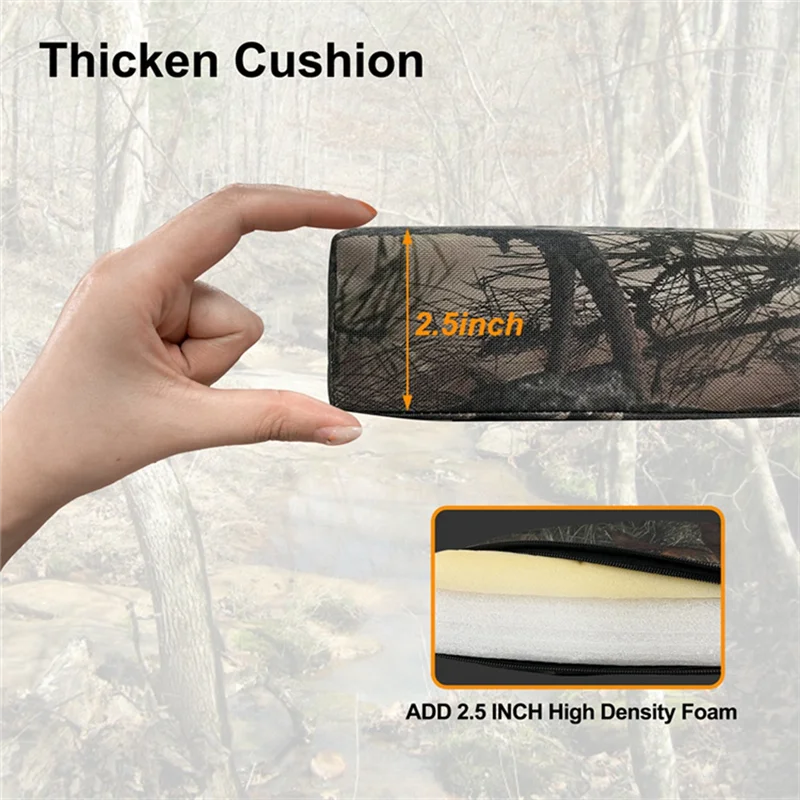 

2Z-1 PCS Adjustable Treestand Seats Tree Stand Seat Leaf Camo For Hunting,Hunting Tree Seat Fits Climber Deer Tree Stands