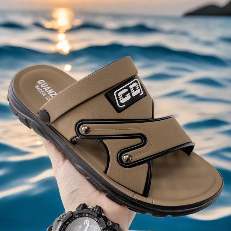 Men's Sandals Anti Slip Beach Shoes 2025 New Summer Versatile Anti Odor Dual Purpose Men's Fashion Waterproof Cool Slippers image 5
