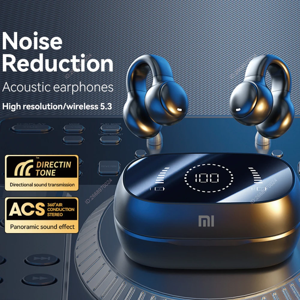 Xiaomi M47 Wireless Bluetooth 5.3 Headsets Bone Conduction Earphone Noise Cancelling HiFI Stereo Sound Sport Headset Earbuds