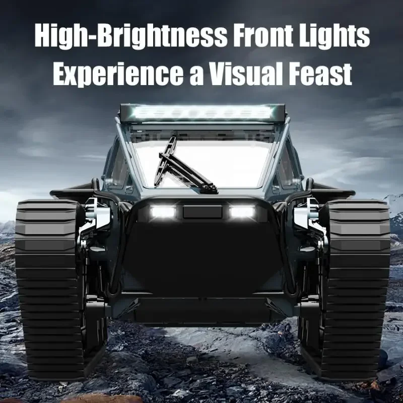 JJRC 2.4G RC عالية السرعة الانجراف خزان مجنزرة مع ضوء التحكم عن بعد على الطرق الوعرة مركبة كامل النطاق محاكاة نموذج الاطفال لعبة الهدايا #5