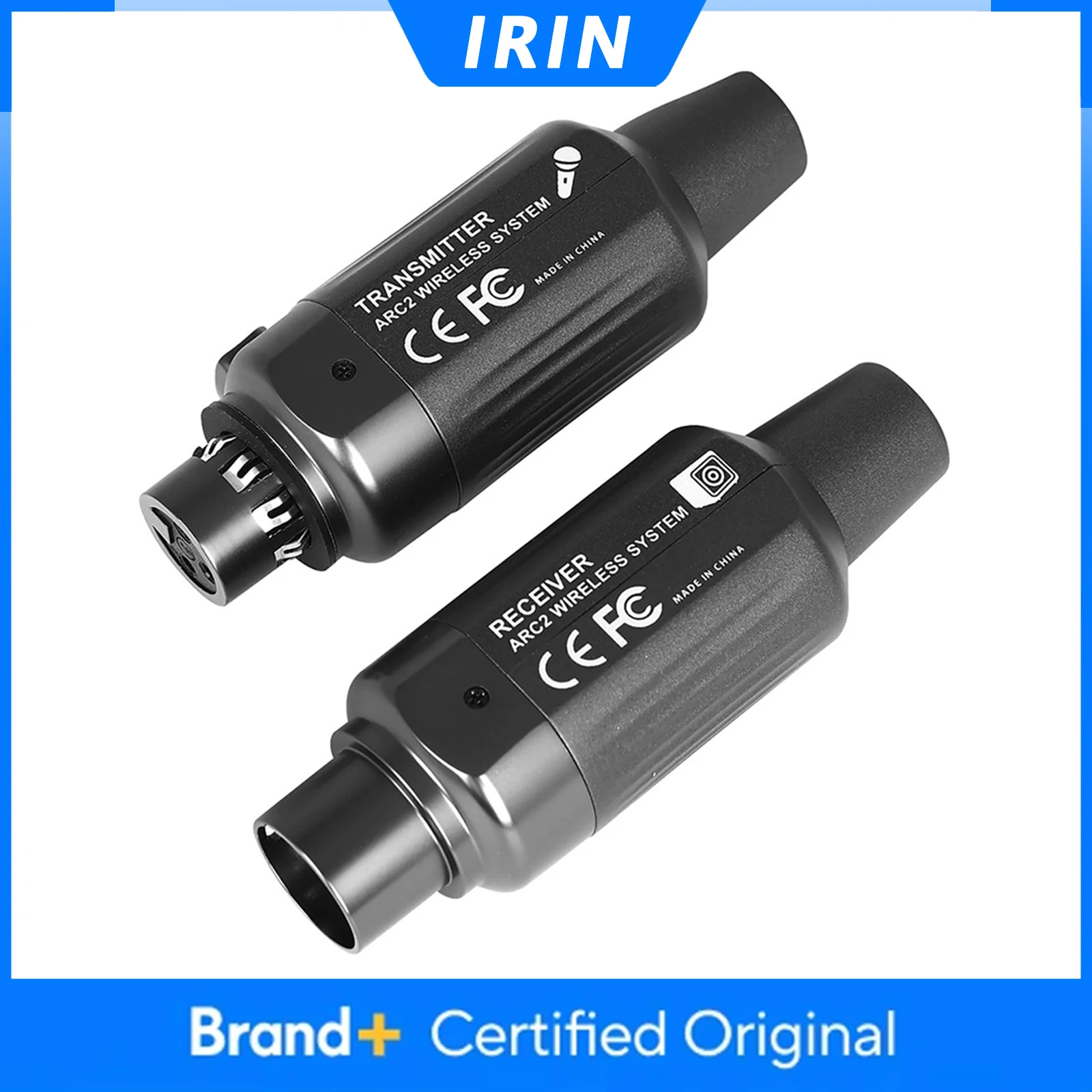 IRIN ARC2 UHF Wireless Microphone System Wireless Dynamic Transmitter Receiver 7 Channels XLR Plug Mic Adapter System
