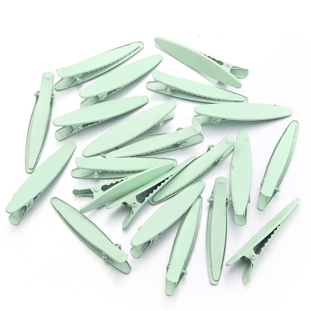 20 stücke Metall Haar Clips Bunte 6 cm Oval Geometrische Haarnadel Haar Seite Clips Entenschnabel Clip Barrettes Für Frauen haar Zubehör – Detail 7