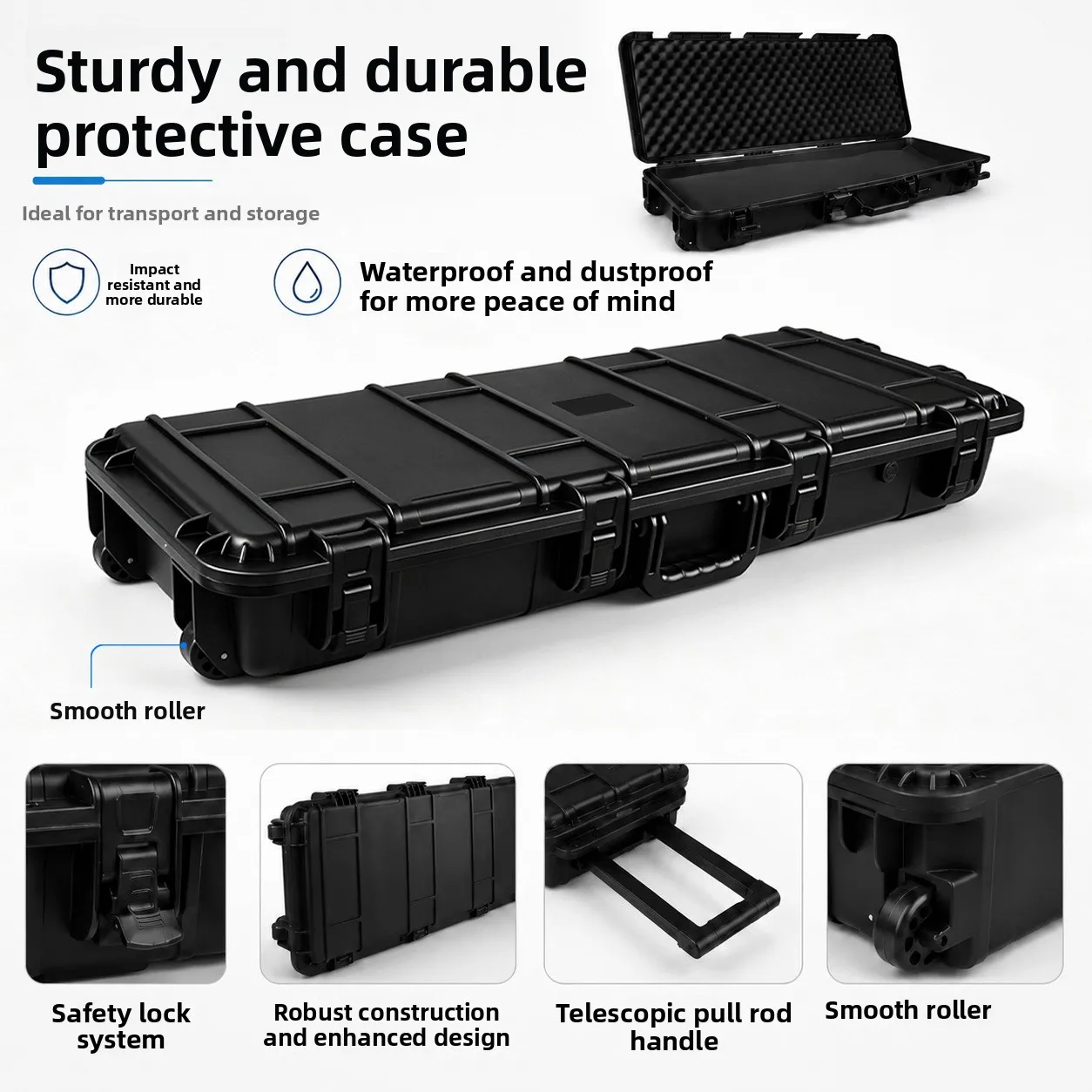 Outdoor Protective Box with Base Waterproof Car Roof Box Three-proof Equipment Box Bow and Arrow Fishing Gear Long