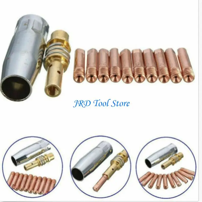 a2ud-24-個-mig-溶接キット-15ak-トーチ用、ノズル先端グースネックおよび絶縁スリーブを含む自動車金属加工タスク