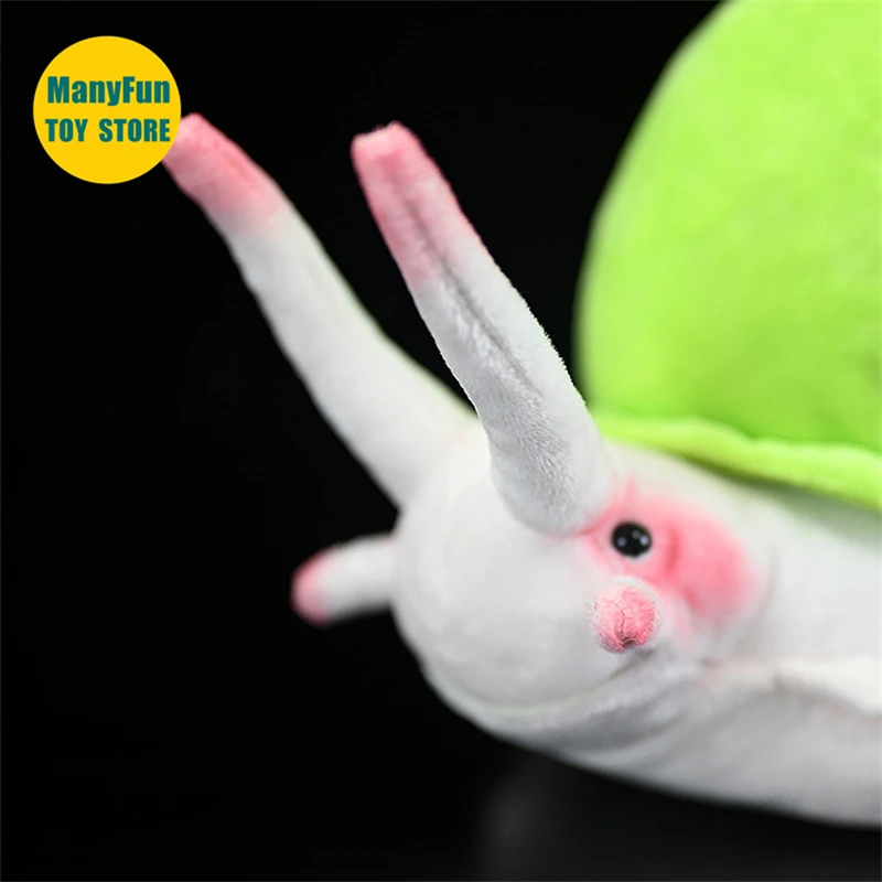 Snail Plush Toy High Fidelity Leptopoma nitidum Plushie Snails Peluche Lifelike Stuffed Animals Simulation Doll Kawai Toy Gifts