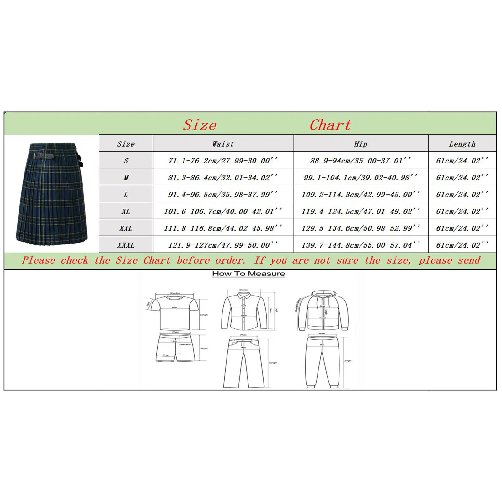 Fashionable Casual Retro Half Bodies Skirt For Man Scottish Style Plaid Printing Contrast Waistband Male Pleated Skirts