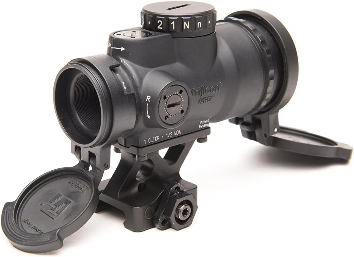 1x25mm Miniature Rifle Optic (MRO) Patrol Riflescope with 2.0 MOA Adjustable Red Dot with 1/3 Co-Witness