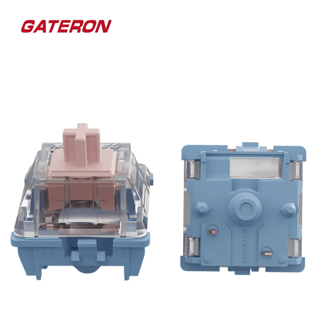 Imagem -03 - Gateron Melodic Clicky 5-pin mx Switches para Teclado Mecânico Pré-lubrificante Nylon Smd Long Spring Duplo Rail Clique Faça Você Mesmo 60g