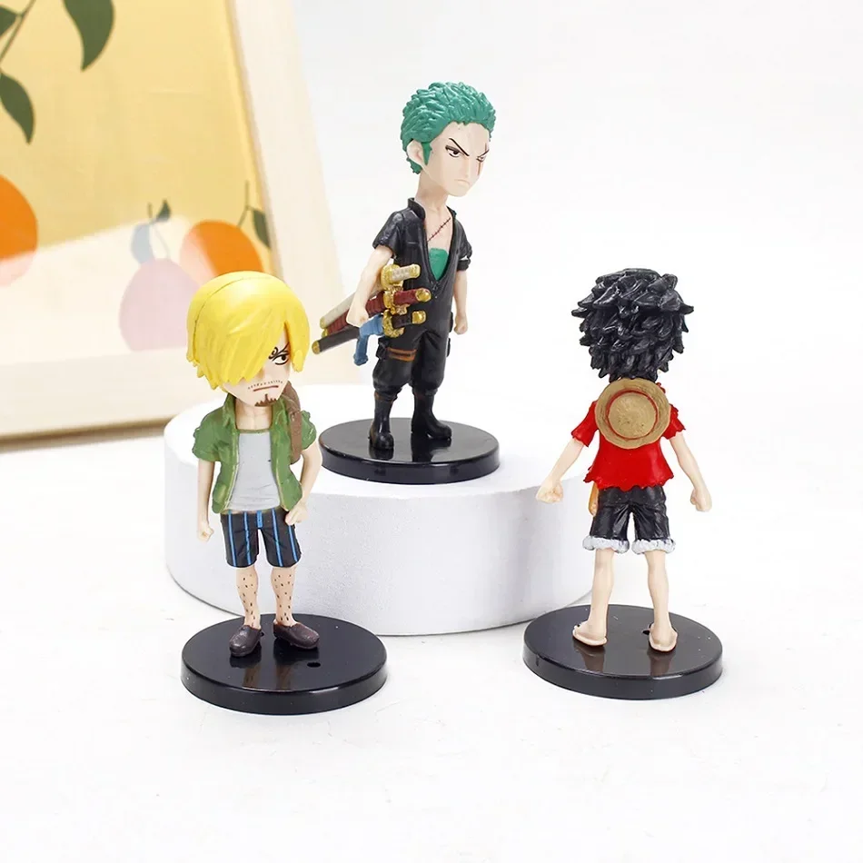 6pcs/set New Anime Exquisite Figure Luffy New Action Collectible Model Decoration Doll Children Toys For Birthday Christmas Gift