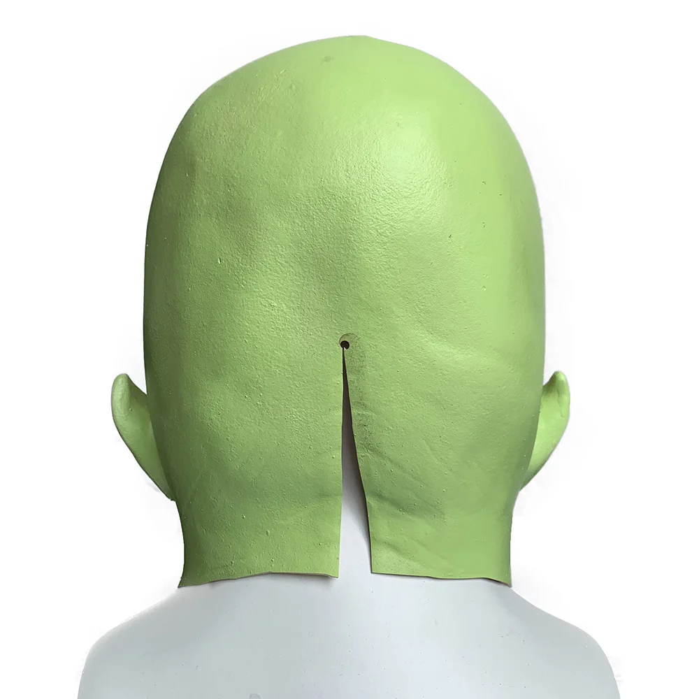 Realistische Alien-Vollkopf-Latexmaske mit Großen Augen Sci-Fi-Kreatur-Kopfbedeckung für Halloween-Cosplay, Maskerade-Party und Kostümzubehör – Detail 6