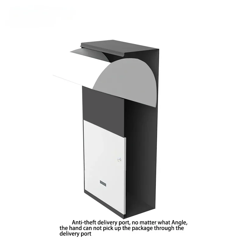 Metal Wall-mounted Anti-theft Package Box Outdoor Package Drop Box with Lock Smart Garden Mailbox