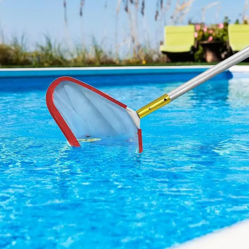 

Pool Leaf Skimmer Net Large Capacity Aluminum Handle Pool Cleaning Mesh Multipurpose Web For Collecting Trash Leave Garbage Dirt