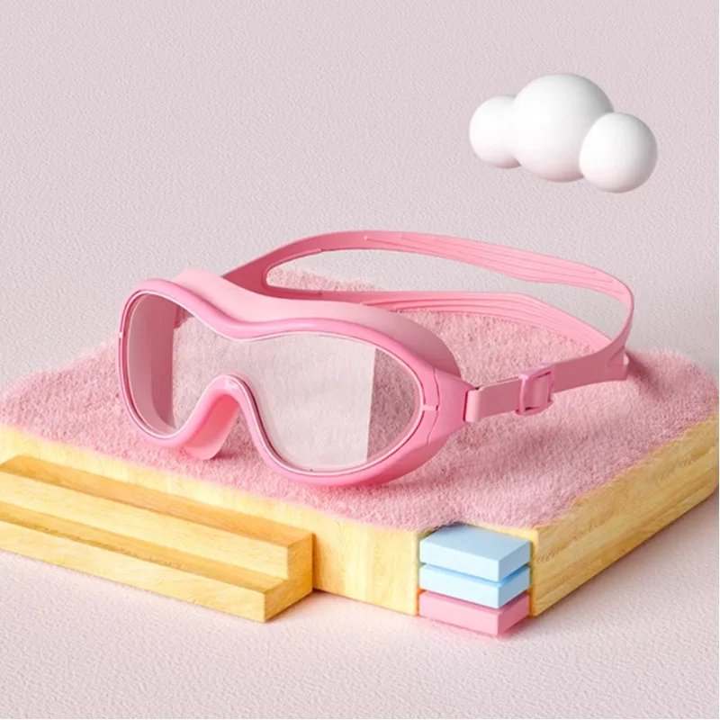 3 to 15 Years Old Kids Boys Girls Large Frame Swimming Glasses Goggles Adjustable Eyewear