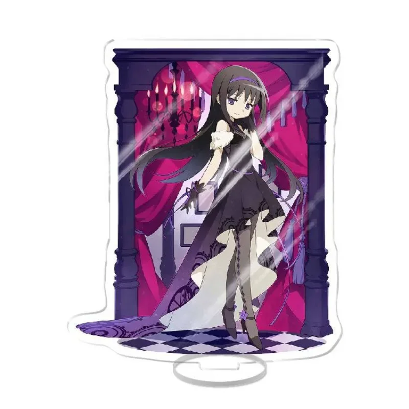 New Anime Puella Magi Madoka Magica Acrylic Stand Figure Keychain Kaname Madoka Akemi Homura Stand Model Plate Holder Fans Gift