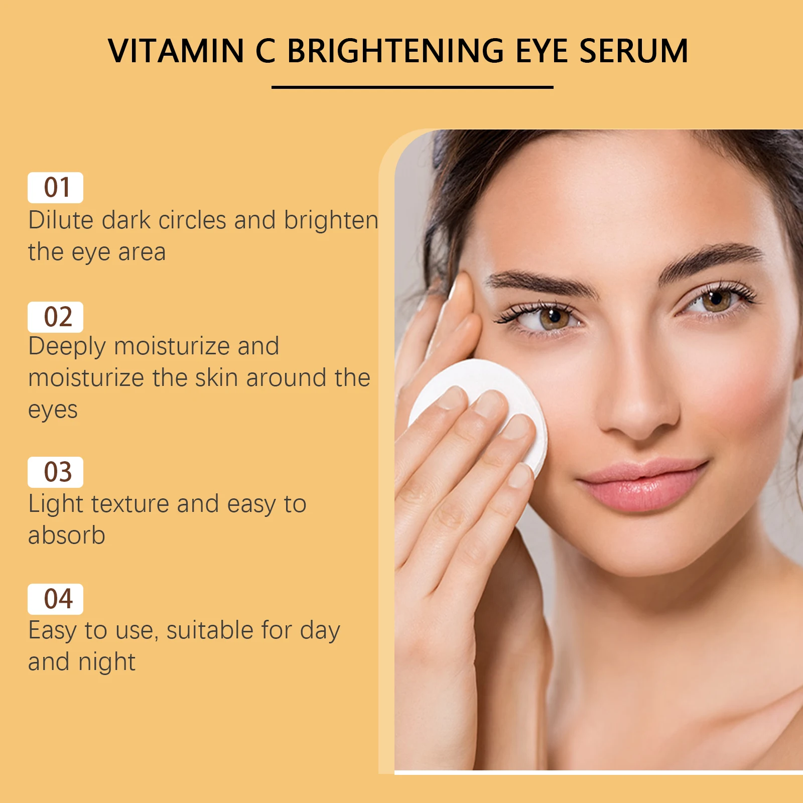비타민 C 다크서클 아이크림 눈가 주름 제거 아이백 완화 미백 탄력 주름개선 보습 아이크림