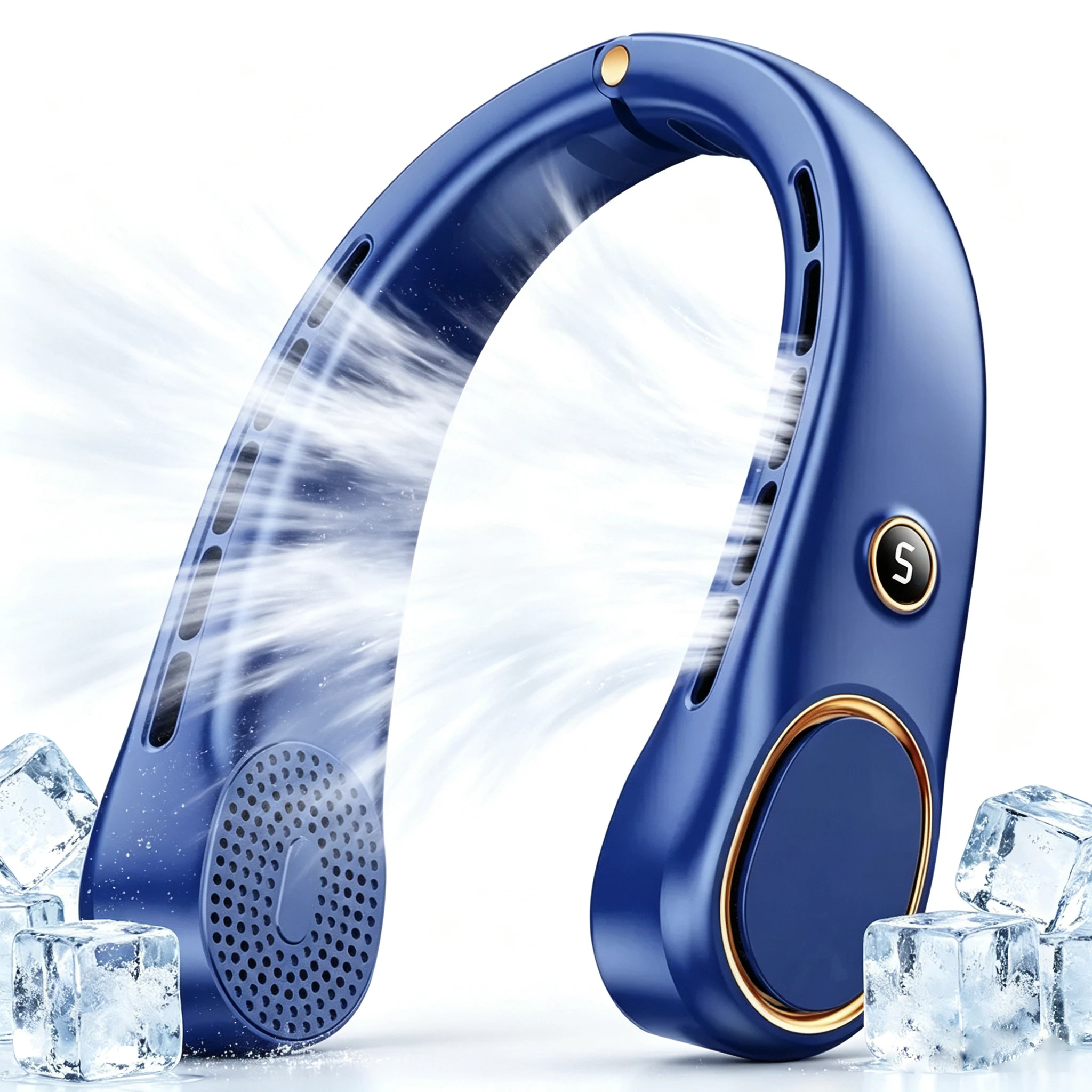 New Portable Neck Fan Upgraded, Long Battery Life Battery, Neck Support, 5 Speeds Gears Adjustment, Outdoor Wearable Hands-Free image 6