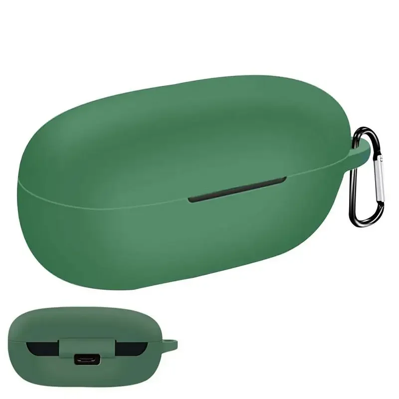 Siutable For QCY T17 Case Wireless Blue tooth Protective Cover Silicon S-oft Shell Charging Storage Bag With Hook for QCY T17