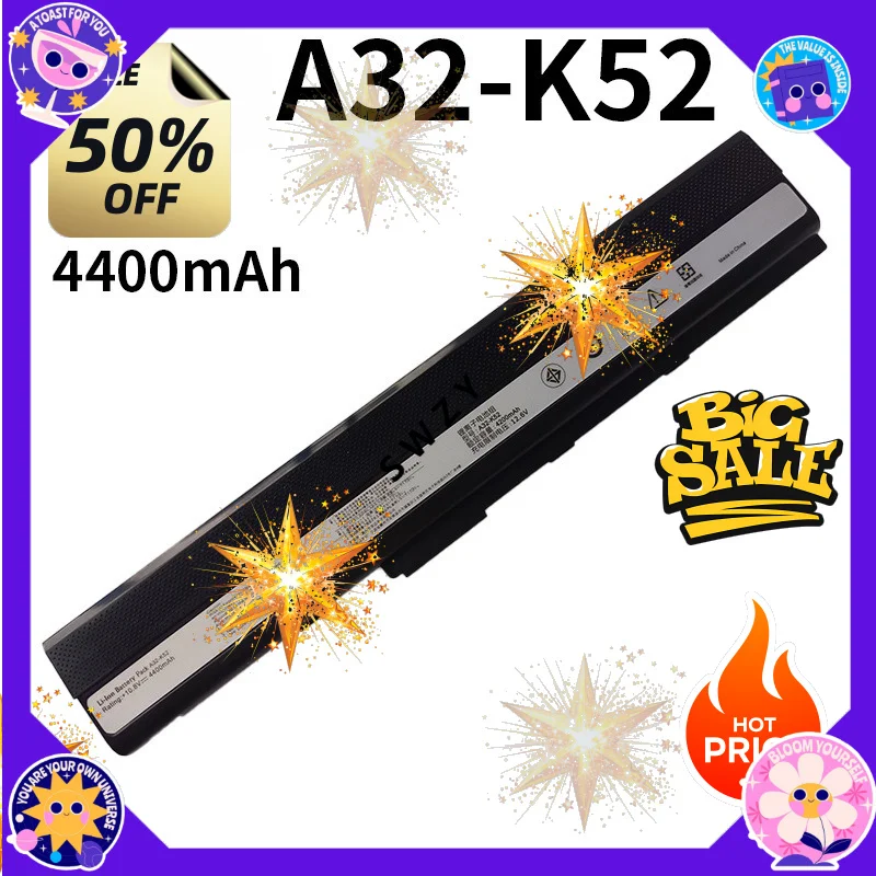 SWZY   10.8V  4400mAh A32-K52 Laptop Battery for ASUS X42J K42J K52J A42J K42D A52J