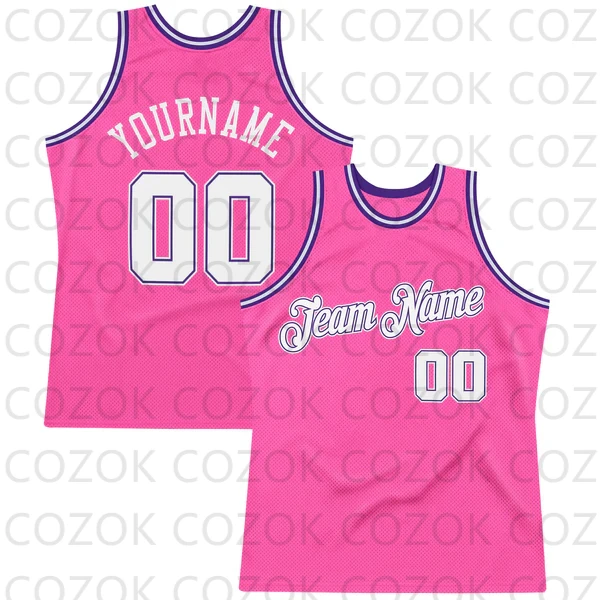 

Custom Pink Series Basketball Jersey Basketball Tank Tops O-neck for Men Personalized Team Unisex Top