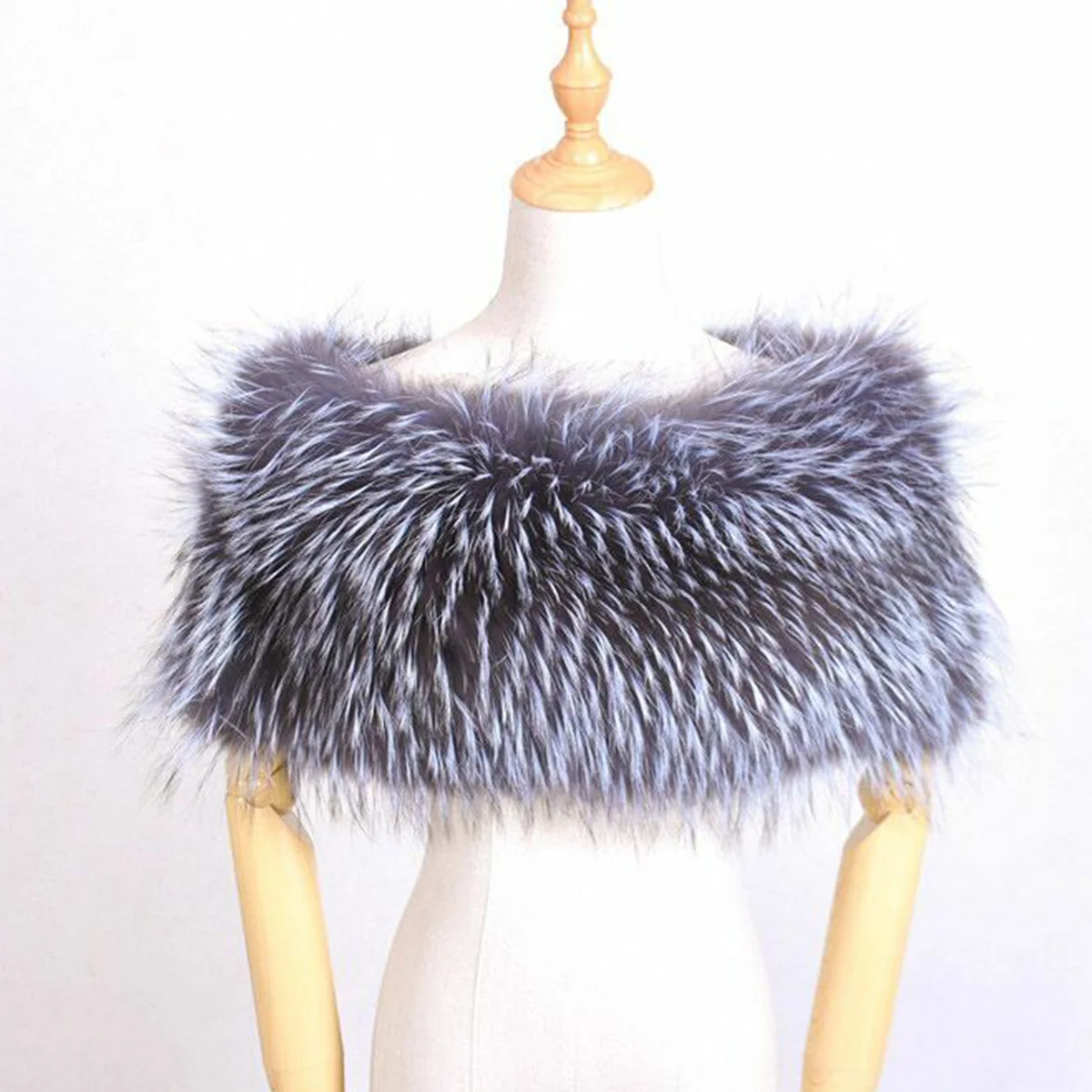 الفراء الطبيعي شال الزفاف الثعلب الفراء الروسية حفل زفاف يلتف شالات رقيق سيدة خمر فستان عباءات للنساء #1