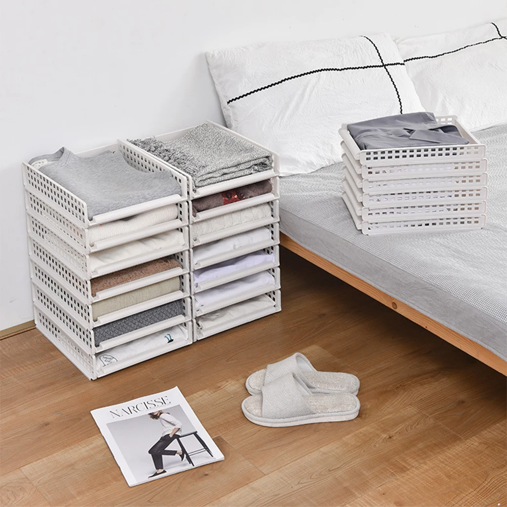 

3pcs Folding Board Clothes Storage Rack For T-Shirts Pants Anti-Wrinkle Organizer -Saving Closet Drawer Shelf