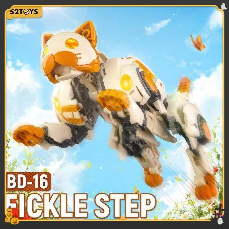 

52toys Beast Box Figure Bd-16 Fickle Step Cat-Car Transformation Action Figure Model Deformation Robot Collectible Toy
