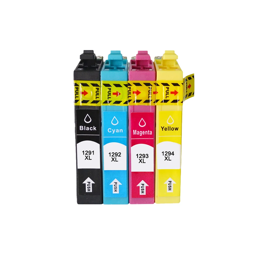 1291XL Multipack Ink Cartridges Replacement for T1291 T1292 T1293 T1294 Compatible for Epson SX435W SX235W WF-3520 WF-3540