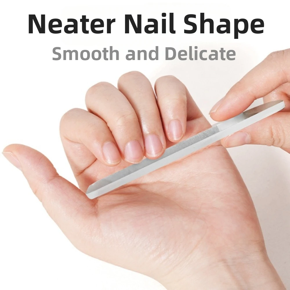 Multipurpose Nano Glass Nail File Washable Reusable Glass Polishing File Portable Size Transparent Box Buffing Tool
