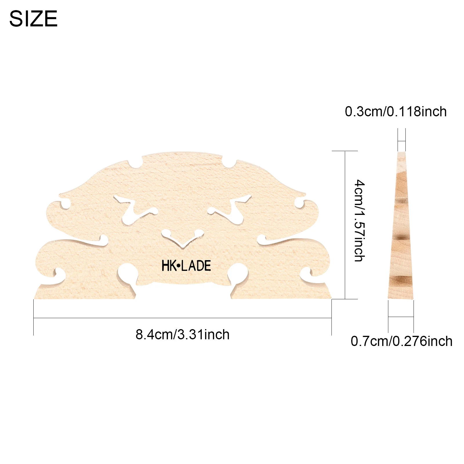 HK·LADE Professional Horsehead Fiddle Code Lightweight Wooden Bridge Large Size Maple Bridge for Morin Khuur Replacement Parts