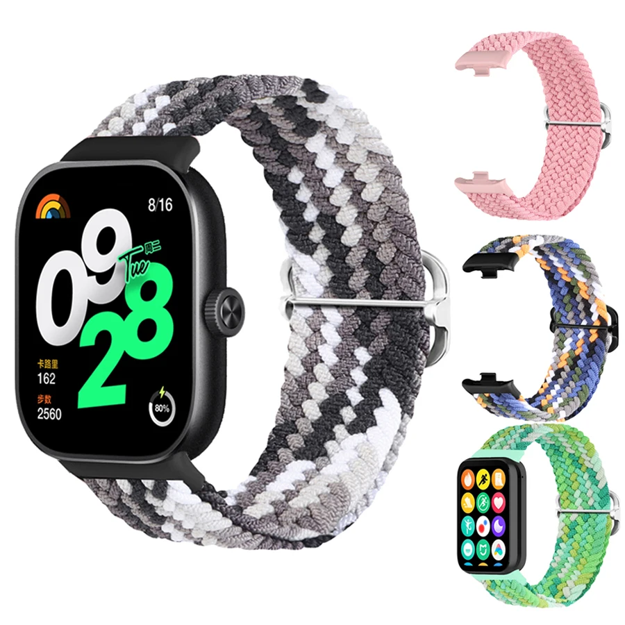 Nylon Braided Strap for Xiaomi Mi Band 8/9/10 Pro Bracelet Smart Watch Sports Comfortable Wristband for Redmi Watch 4 5 6 Band