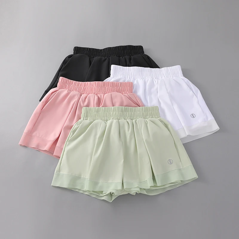 

Женские противоскользящие шорты для бадминтона — быстросохнущие шорты с длинной подкладкой для бега в тренажерном зале и езды на велосипеде, воздушные дышащие летние шорты