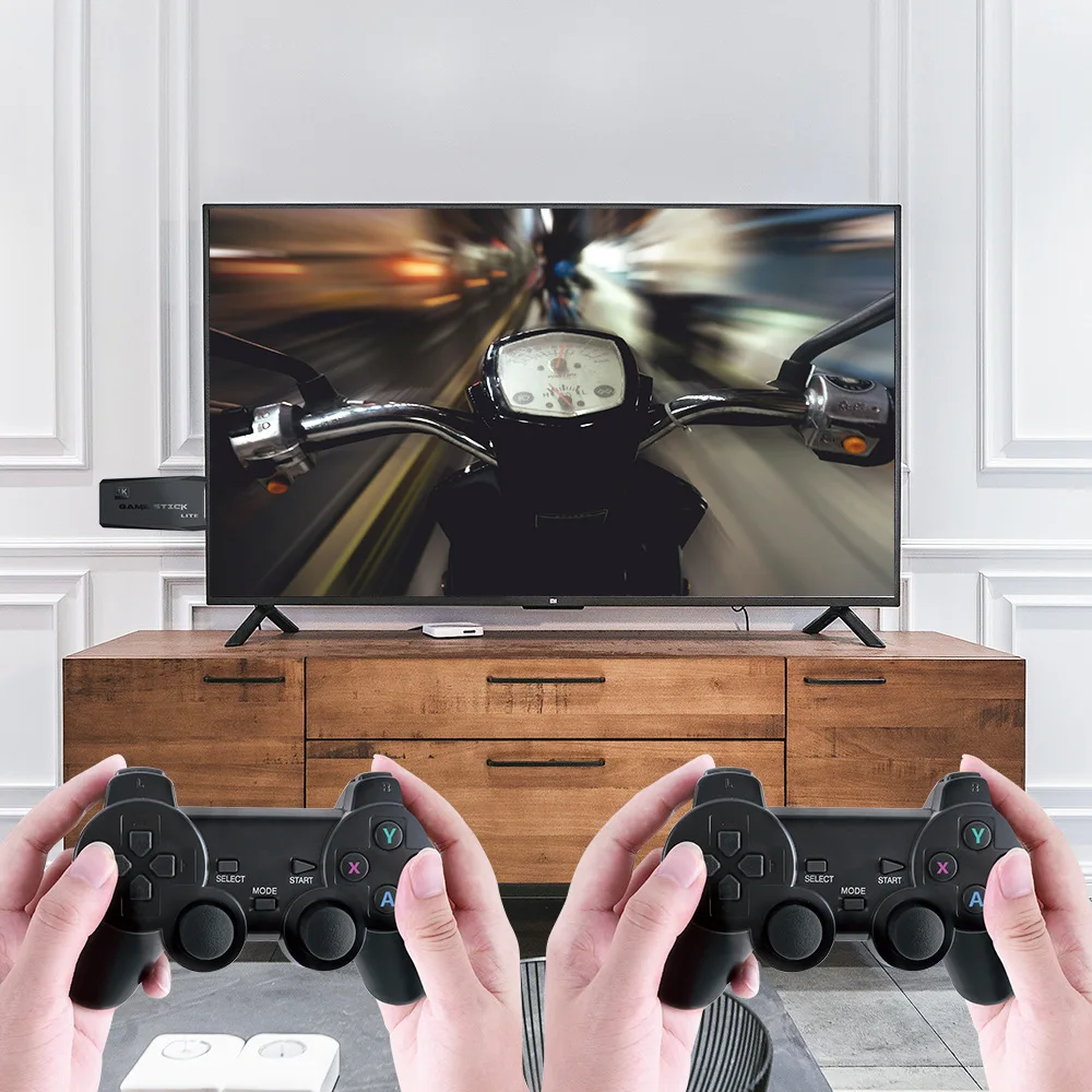 2.4g Video Game Console Dual Wireless Controller Game Stick 4K 10000 Games 32