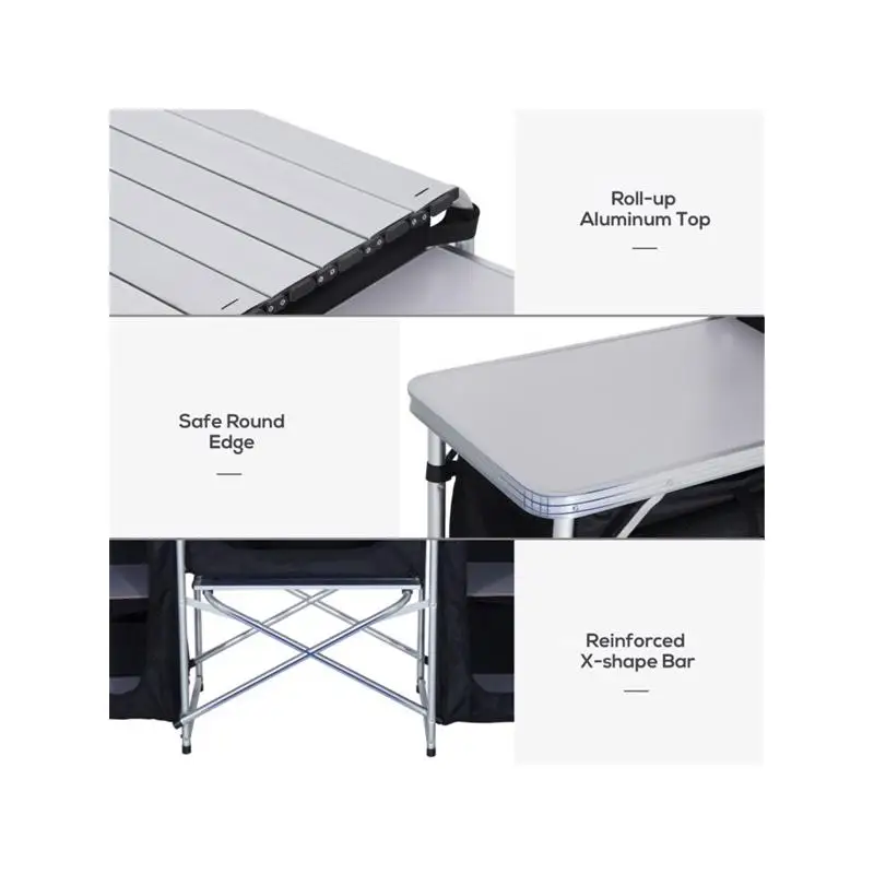 Mesa de comedor portátil para acampar