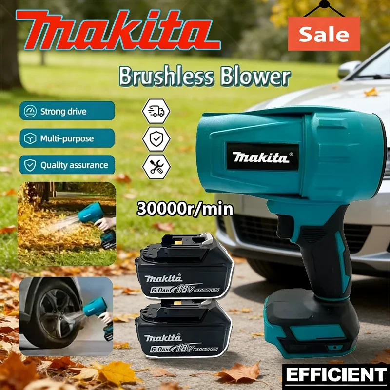 

Воздуходувка Makita 30000 об/мин, турбовентилятор, электрический пылесос, турбонаддув, перезаряжаемый, с подсветкой, инструмент для чистки автомобиля