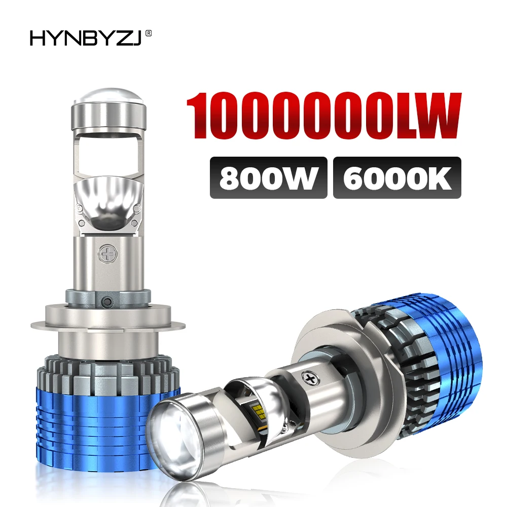 

HYNBYZJ H4 LED Headlights H7 Car Motorcycle Projector Len 6000K H8 H11 9005 9006 Auto Lamp Mini Lens LED Lights Auto Bulbs 12V