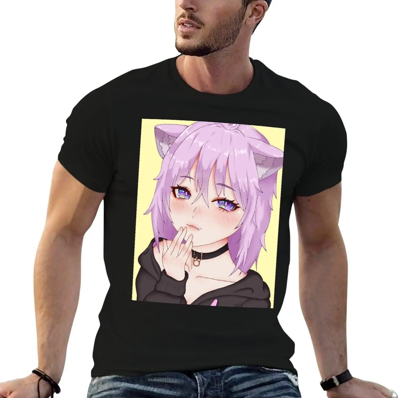 Nekomata Okayu T-Shirt t shirts designer t shirt for man 100 percent cotton man t shirt luxury T-shirt