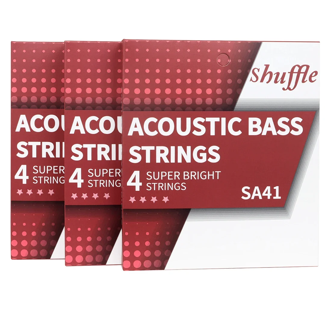 Shuffle SA41 4 String Bass Guitar Strings Hexagonal High Carbon Steel Core Red Copper Bead Strings Bass Guitar Parts & Accessory