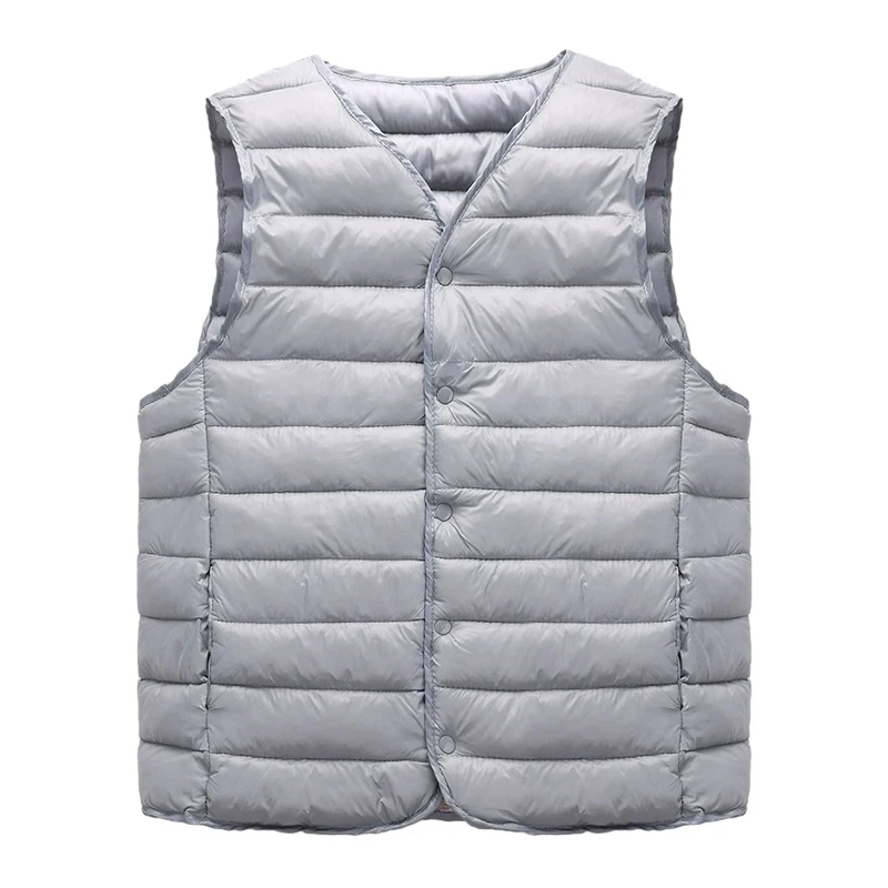 Classic Winter Coat Warm Sleeveless Jacket Lightweight Vest Coat for Men Streetwear Windproof Cotton-Padded Waistcoat Gentleman