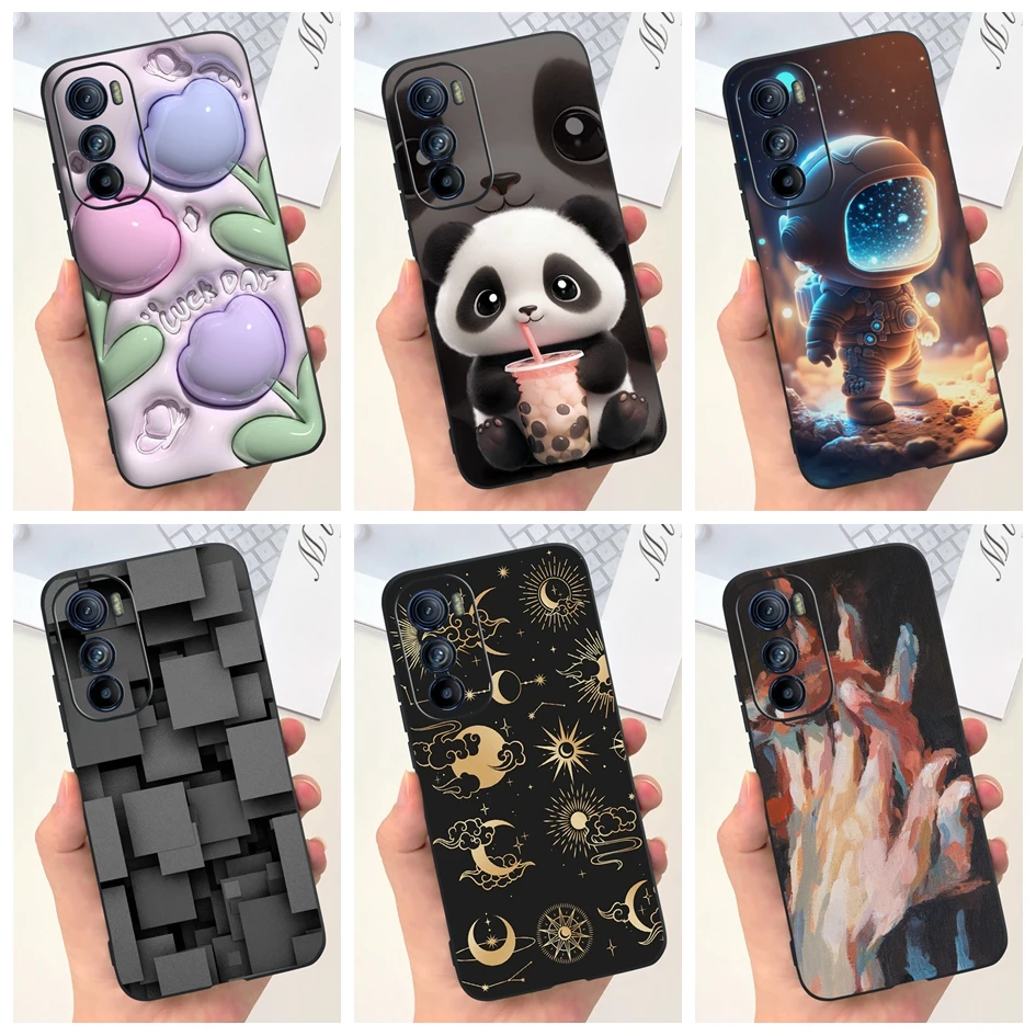 Para Motorola Edge 30 Funda Moto Edge 30 Pro XT2203-1 XT2201-1 parachoques moda arte pintado suave Funda para Edge Plus 2022 Funda
