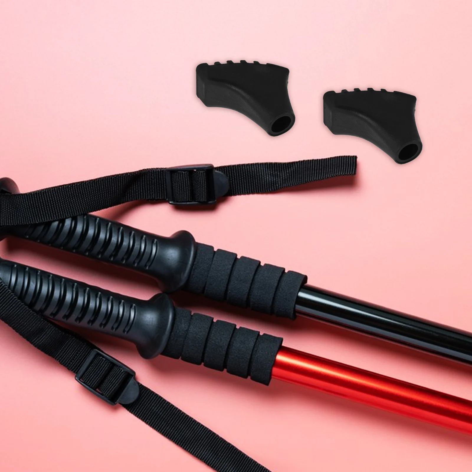 

8Pcs Nonslip Trekking Pole Tips Shock Absorption PVC Hiking Accessories for Various Terrains Outdoor Activities