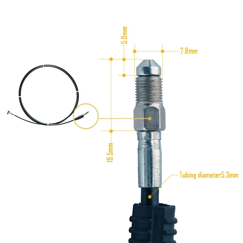 Accessori per freni idraulici per bici da strada elettrica da montagna Viti Manicotto in rame Ago per olio Tubi monopezzo personalizzati 2500mm per