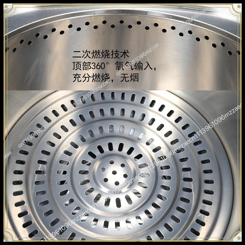 Portable Camping Stainless Steel Grill, Windproof Campfire Stove, Courtyard BBQ Hand Warmer