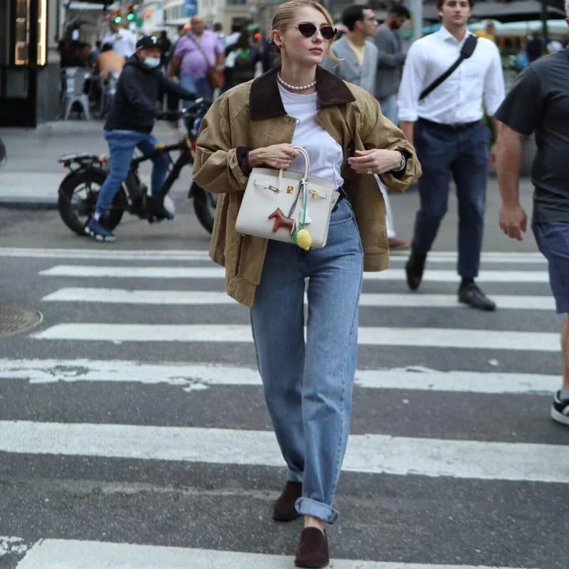 2025Veste en coton à col rabattu pour femmes, mode automne européenne et américaine, décontractée, ample et amincissante