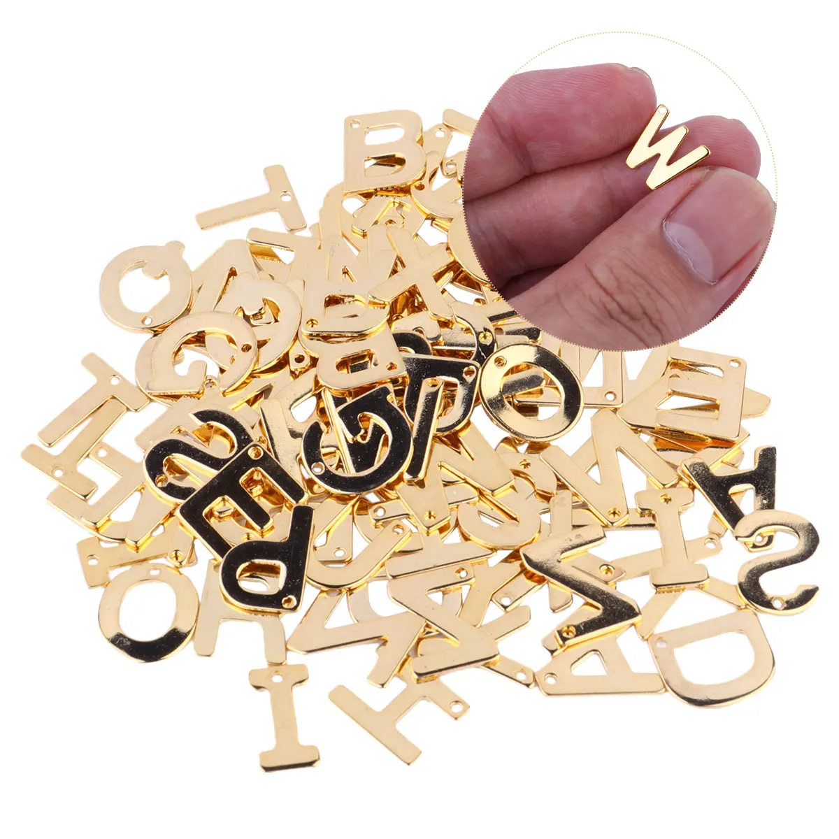 

100Pcs Stainless Steel Letter Hanging Pendants Creative DIY Charming Jewelry Making Decorative Hanging Ornaments