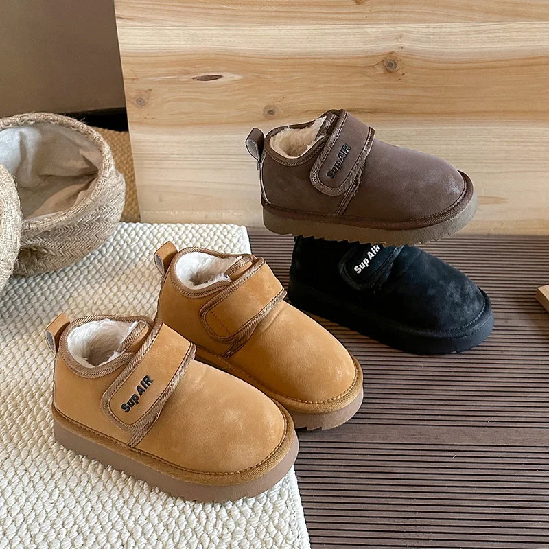 

Children's cotton shoes 2025 Winter Thickened Cotton Kids Snow Boots Warm Fashion Short Boots for Girls