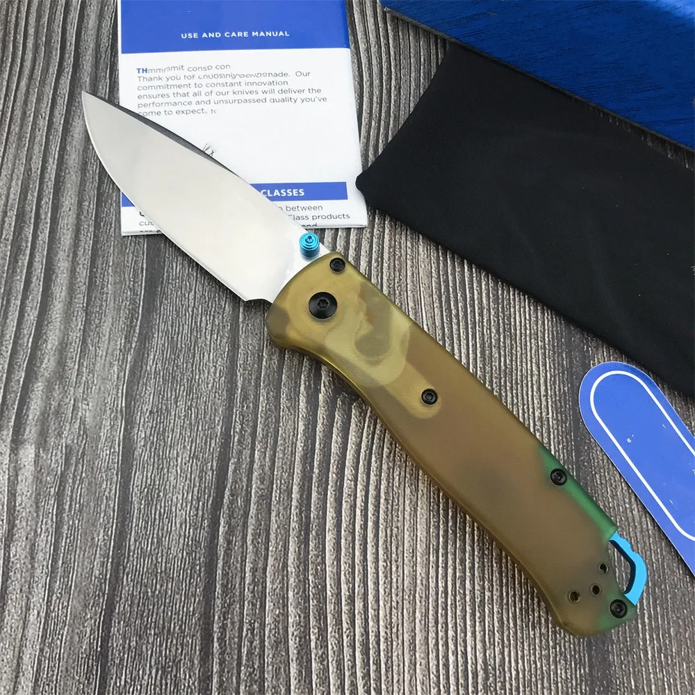 BM 535 Bugout Outdoor Folding Tactical Knife D2 Blade PEI Handles Camping Hunting Pocket Knives Self-defense Military EDC Tool